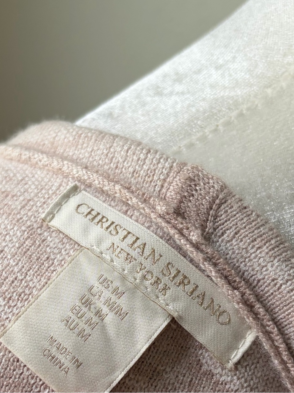 Christian Siriano New York Blush Taupe Marbled Hooded Cardigan Medium - Picture 2 of 10